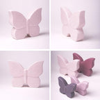 Butterfly Decor Statue Animal Figurine Gift Modern Art Sculpture for Living Room Bedroom Home Ceramic Cream 6.7 Inch
