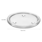 HOMSFOU Clear Glass Pillar Candle Holder Plates, 5.11 Inch Round Crystal Tray - Glass Plate for Aromatherapy Candles, Home Decor, Wedding Banquet, 2 Pack