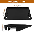 Bedside Shelf for Top Bunk Bed, College Dorm Room Essential Bed Side Table Tray Organizer, Black Clip on Nightstand Tray with Cable Management for Bunk & Loft Beds