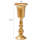 Frcctre 2 Pack Metal Wedding Flower Trumpet Vase, 12.4 Inch Tall Flower Stand, Decorative Centerpiece Artificial Flower Arrangements for Wedding, Birthday, Anniversary Ceremony, Home Decor