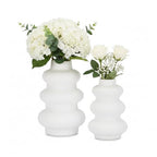 Ajuny Ceramic Vase Set of 2 – White Gourd-Shaped Vases for Centerpieces, Home Decor Living Room, Minimalist Room Decor, Modern Farmhouse Accent, Table Shelf Office Styling, Vases Home Decor Aesthetic. - style: Bottle-Vase