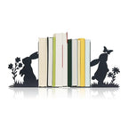 Charming Bunny Decor Rabbit Bookends - Adorable and Functional Decorative Accessories for Home and Office