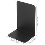 2Pcs Metal Bookends Heavy Duty Black/White Book Ends Support for Shelves Modern Minimalist Style Bookends Multi-Purpose Book Stoppers for Heavy Books School Office Library