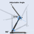Tonmom Tablet Stand for iPad Holder, Adjustable Tablet Holder for Desk, Foldable Portable Monitor Stand Compatible with 4-16" Tablets Such as Kindle, Switch, iPad Pro/Air/Mini