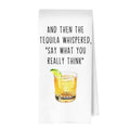 Tequila Gifts Kitchen Towels - Funny Mexican Tequila Gifts Waffle Decorative Dish Towels, Alcohol Gift Hand Towel, Mexican Tea Towel, 16×24 Inches - color: Tequila- 02
