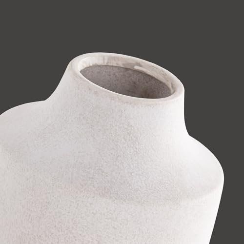 Mitt&Ditt Ceramic Flower Vase, 12.5 inch Tall Off-White Vase, Large Decorative Terracotta Vases, Farmhouse Rustic Pottery Vases for Home Decor, Living Room, Table - color: B-12.5"h-antique