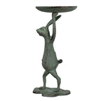 Creative Co-Op Cast Iron Bunny Rabbit Pillar Candle Holder (Holds 3 Inch Pillar Candle), Patina Finish - color: Patina