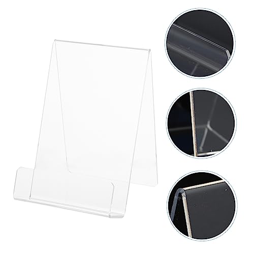 Alipis 1pc Simple Book Holder Acrylic Bookends for Shelves Bookshelf Decor Display Stand for Library