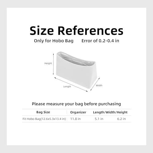 DGAZ Silk Purse Organizer Insert For GYARD Hobo Bags,Silky Smooth Bag Organizer，Luxury Handbag & Tote Shaper(Beton) - color: Beton