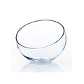 WGV Slant Cut Bowl Glass Vase, Width 9", Height 8.25", Clear Terrarium, Candy Dish, Fruit Jar, Floral Container for Wedding Party Event, Home Office Decor, 1 Piece - size: Slant Bowl 8"H