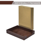 PU Leather Letter Tray - Load Documents Trays Front for Office Desktop Organizer - Desk Magazine, File, A4 Paper Holder - Paper Document File Holder Drak Brown (Drak Brown, A4-Tray) - color: Drak Brown