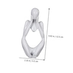 PRETYZOOM Modern Abstract Thinker Statue Decorative Art Home Accessory Neutral Minimalist Decor