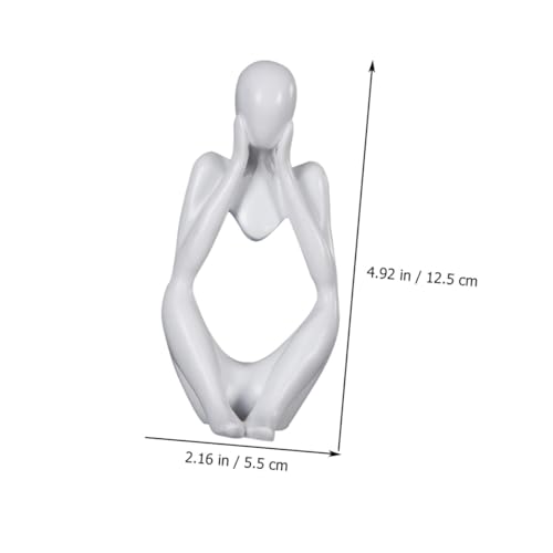 PRETYZOOM Modern Abstract Thinker Statue Decorative Art Home Accessory Neutral Minimalist Decor