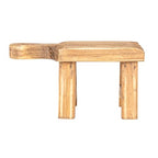 Creative Co-Op Small Wood Pedestal with Handle - color: Natural, size: Square, style: Rectangle