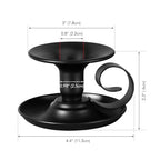 2 Pack Candle Stick Holder, Metal Taper Candlelight Stand for Party Wedding Christmas Table Home Decoration (Black)