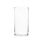 WGV Cylinder Vase, Width 8", Height 16", Clear Wide Large Diameter Flower Glassware, Floral Container, Planter Terrarium for Wedding Party Event, Home Accent Decor, 1 Piece - size: 8"x16"H