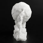 Veronese Design 8 1/8 Inch Sisyphus Pushing The Eternal Boulder Resin Statue Marble White Finish Home Decor Sculpture Greek and Roman Collectible - color: Marble White Finish