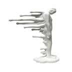 Statue Decorations Creative Abstract Character Sculpture Ornament Inspirational Entrance Room Luxury Desktop Decorations Furnishings Home Decor Object(White)