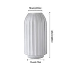 vases White Frosted Glass Vase Modern Home Restaurant Coffee Table Office Desktop Decoration Vase Striped Vase Gift Vase Flower vase(B) - color: B