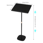Conference Presentation Stand, Portable Podium Stand Presentation Standing for Classroom Height Adjustable Desk in Conference Rooms, Schools Load-Bearing Capacity 25Kg/55 Lbs (Black) - color: #Black3