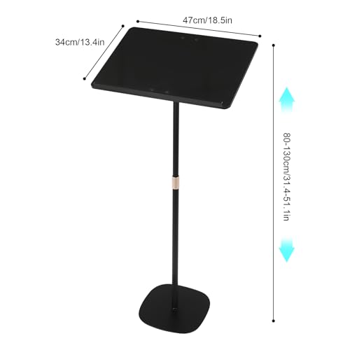 Conference Presentation Stand, Portable Podium Stand Presentation Standing for Classroom Height Adjustable Desk in Conference Rooms, Schools Load-Bearing Capacity 25Kg/55 Lbs (Black) - color: #Black3