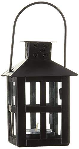 Kate Aspen Luminous Black Mini-Lantern Tea Light Holder