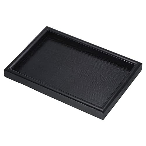 PATIKIL Wood Serving Tray 9x6 Inch Outer Base, Rectangular Decorative Platter for Home Decor Kitchen Table Candle Holder, Black - size: 9x6 Inch