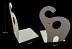 Wendin 1pair Cute Elephant Nonskid Bookends Art Bookend (White) - color: White
