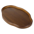 Wood Serving Tray, Wooden Tray, 14.57 Inch Irregular Decorative Serving Trays Platters for Home,Party,Coffee Table,Dining Table & Countertop - size: 14.6" x 10.2" x 0.9"