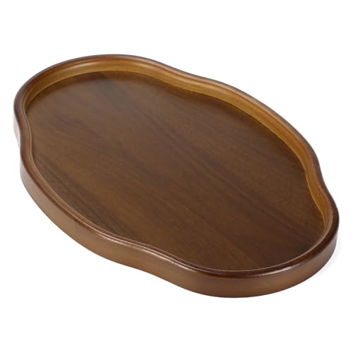 Wood Serving Tray, Wooden Tray, 14.57 Inch Irregular Decorative Serving Trays Platters for Home,Party,Coffee Table,Dining Table & Countertop - size: 14.6" x 10.2" x 0.9"