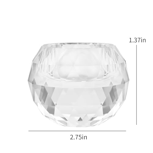 Crystal Candle Holders Set of 2, Tea Wax Ultra Elegant & Modern Centerpiece Home Décor,Wedding,Scented Candle Holder