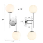 BYOLIIMA Modern Chrome Wall Sconce, 7.5" W x 20" H, G9 Base, Fully Dimmable, Ideal for Bathroom, Kitchen, Living Room, Office - color: Chrome