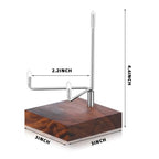Wenqik 4 Pcs Crystal Display Stand Adjustable Metal Arms Small Rock Display Stand with Wooden Base Geodes Rock Agate Mineral Easel Holder for Collectibles(3.15 x 3.15 x 4.65 Inch) - size: 3.15 x 3.15 x 4.65 Inch