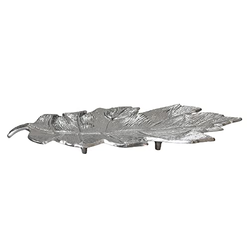 BBH Home's Handmade Silver Novelty Shaped Aluminium Tray 8.26 x 4.13 x 0.9 AMBBVK053AB2020 - color: Silver