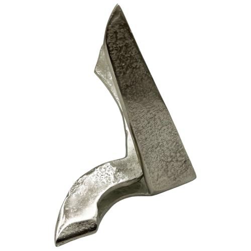 Bergamo Art 9 Inch Tall Decorative Handmade Aluminum Abstract Sculpture - color: Nickel