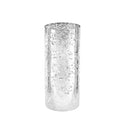 WGVI Hurricane Candle Holder Sleeve, W: 5", Ht: 10", Silver Speckled Glass Cylinder Open Both Ends, Chimney Tube Shade, 1 Piece - size: 5x10"H