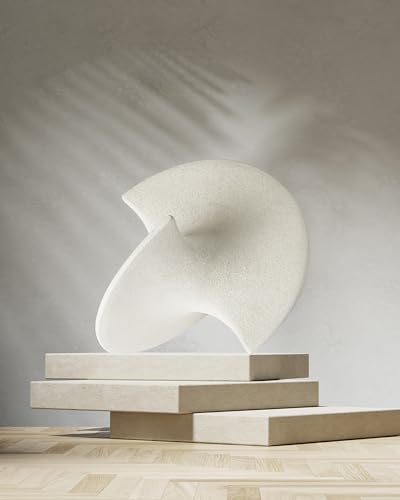 UPWOIGH White Ceramic Inspired Decor, 5.12x7.28x5.12 in Handmade Premium Personalized Ceramic Balancing Sculpture for Living Room,Table Décor,1Pack - color: White Ceramic Inspired Décor