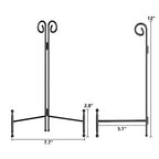 SVENJBB Plate Stand and Holder Display Stand 12 Inch, Black Iron Picture Frame Stand for Display, Collapsible and Portable Easel Stand for Table (1 Pack)