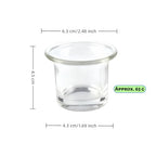 6 Pcs Clear Chunky Glass Lip Votive Candle Holders Tealight Votive Cups for Wedding Proposal, Spa Aromatherapy, Meditation, Table Decorations Clear Cups