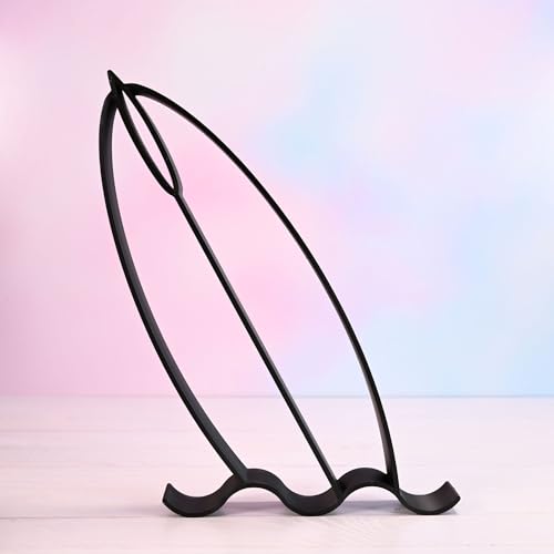 Surfing Sculpture â€“ Minimalist Decorative Accent for Surf Enthusiasts & Modern Home Decor | Collectible Design (Surf Board Floating Matte Black) - color: Surf Board Floating Matte Black
