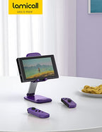 Lamicall Purple Phone Holder for Desk - Dark Purple Cellphone Stand Desk Accessories Desktop Office Must Have, Gifts for iPhone 17 16 15 14 13 Pro Max Mini, 12 11 XR X 8 7 6 Plus SE, 4-8'' Smartphone - color: Dark Purple