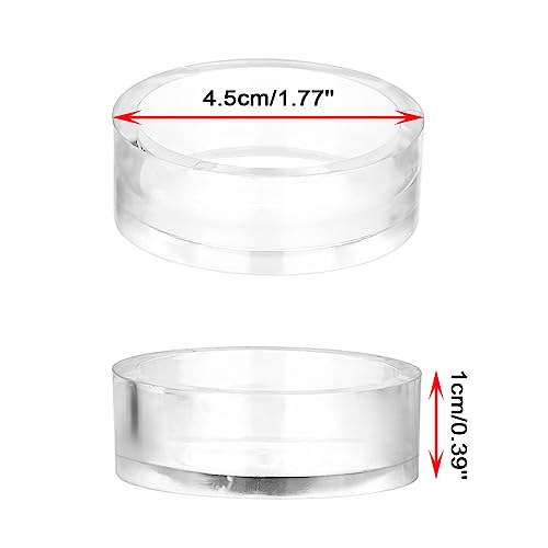 JUXYES Pack of 12 Clear Sphere Display Stand, Clear Sphere Holder Small Plastic Display Stands Round Display Easel Stands for Decorative Eggs, Crystal Balls, Marbles, Ball, Spheres, Collections