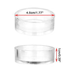 JUXYES Pack of 12 Clear Sphere Display Stand, Clear Sphere Holder Small Plastic Display Stands Round Display Easel Stands for Decorative Eggs, Crystal Balls, Marbles, Ball, Spheres, Collections