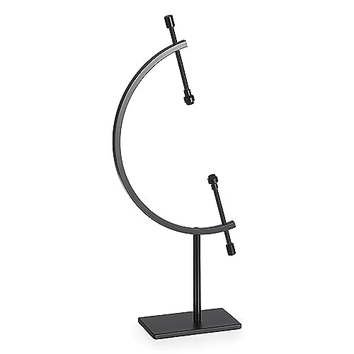 JUXYES UXYES Black Metal Sphere Holder Caliper Stand, Hold 1-1/2 to 5, Caliper Style Display Stand for Mineral, Ornament, Gem, Shell, Coin, etc - color: Black, size: M