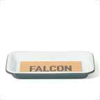 Falcon Enamelware Enamel Small Tray, 7.75” × 5”, Heavy-Gauge Steel Tray for Kitchen, Serving or Organizing (Pigeon Gray)