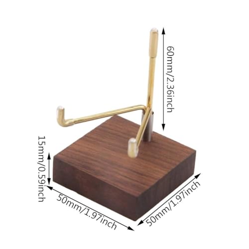 Crystal Display Stand Metal Arms Small Display Stand with Wooden Base Geodes Agate Mineral Easel Holder for Collectibles - color: Style 2