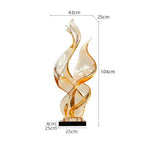 Statue Decorations Modern Decorative Piece, Understated Luxury Abstract Transparent Resin Entryway Art Sculpture. Home Decor Object