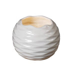 Generic Scented Candle Holder, Ceramic Nordic Minimalist Hand Cast Texture, with Heat Proof Premium Material, for Living Room Dining Table Bedroom Decor (White)