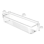 iDesign Plastic Drawer Organizer Bins - Storage for Kitchen, Bathroom, and Desk Drawers - Set of 3 - Clear - style: Pack of 3