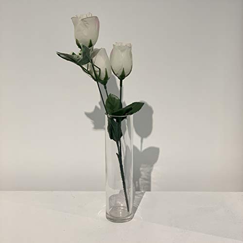 WGV Cylinder Bud Vase, Width 2", Height 8", Clear Skinny Narrow Standard Hurricane Floral Container Centerpiece for Wedding Party Event Home Office Decor, 1 Piece - size: 2"x8"H Cylinder